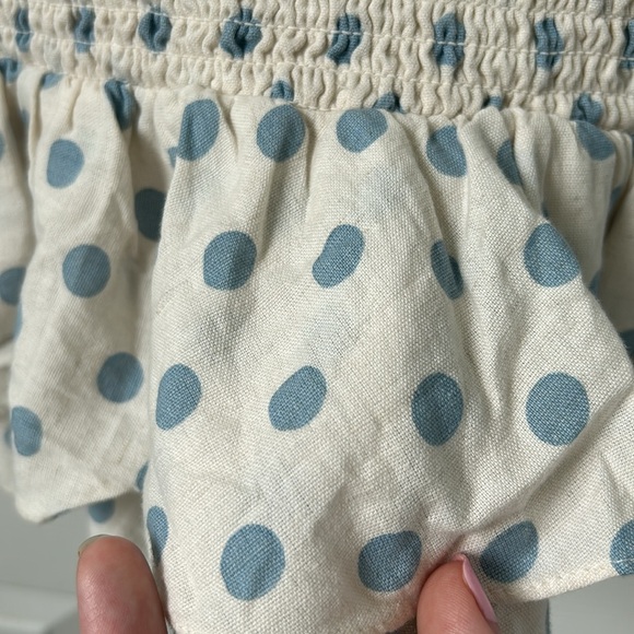 Zara polka dot scrunch top with tiered ruffle bottom - Picture 5 of 6